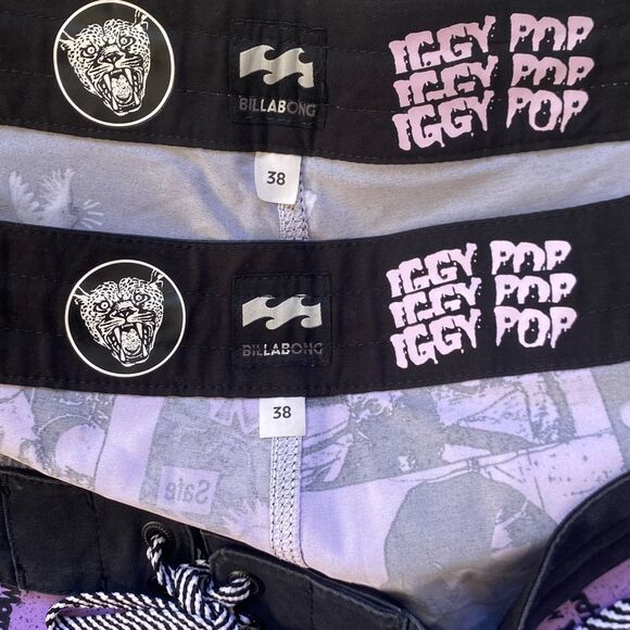 Billabong NWT 2 HTF Pairs Sundays Biggy Pop + Poster Lo Tides 18 Boardshort 38 - Picture 6 of 11